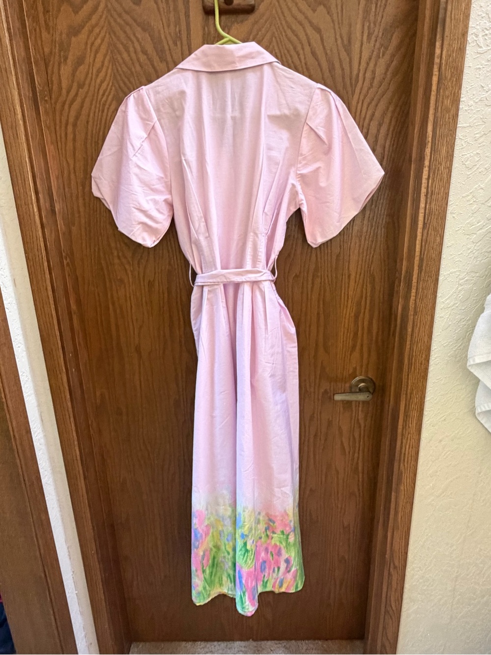 Karl Lagerfeld Pink Maxi Dress with Floral Border - Picture 3 of 6